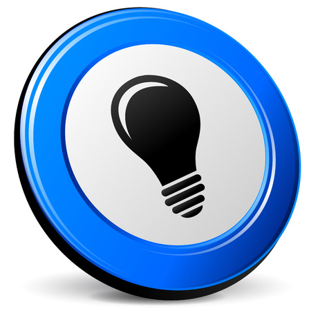 Vector illustration of bulb 3d icon on white backgroundのイラスト素材