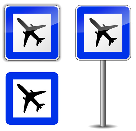 Vector illustration of airport sign on white backgroundのイラスト素材