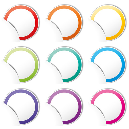 Vector illustration of papers icons set on white backgroundのイラスト素材
