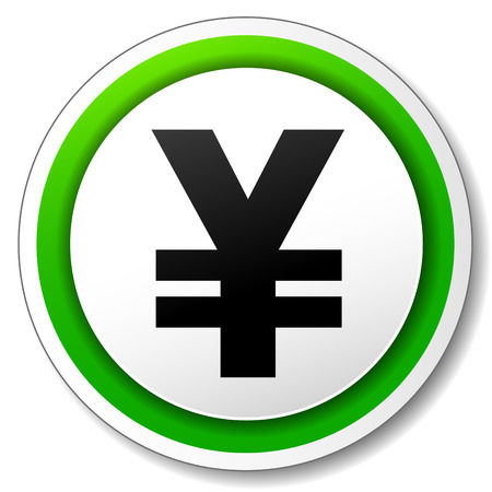 Vector illustration of yen icon on white backgroundのイラスト素材