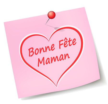 Vector illustration of mothers day note on white backgroundのイラスト素材