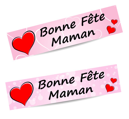 Vector illustration of mothers day banners on white backgroundのイラスト素材