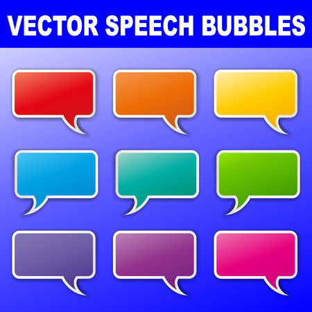 Vector illustration of speech bubbles colorful collectionのイラスト素材