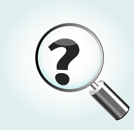 Vector illustration of question mark into magnifyingのイラスト素材