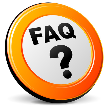 Vector illustration of orange 3d faq iconのイラスト素材