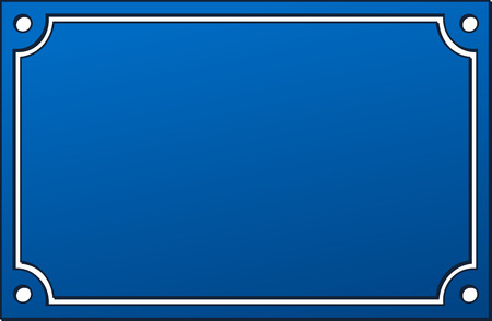 Vector illustration of blue blank sign on white backgroundのイラスト素材