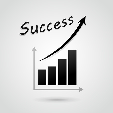 Vector illustration of financial success graph conceptのイラスト素材