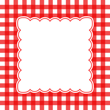 Vector illustration of red and white gingham concept backgroundのイラスト素材