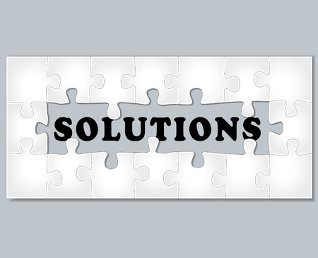 Vector illustration of solutions jigsaw puzzle abstract conceptのイラスト素材
