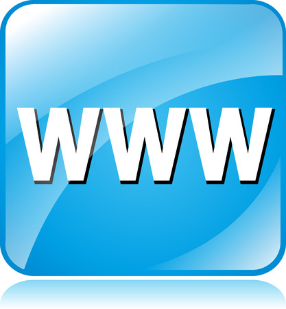 Illustration of blue square design icon for websiteのイラスト素材