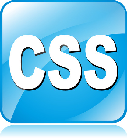 illustration of blue square icon for cssのイラスト素材