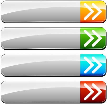 illustration of four colorful rectangular web buttonsのイラスト素材