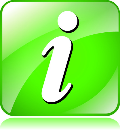 illustration of green informations icon on white backgroundのイラスト素材