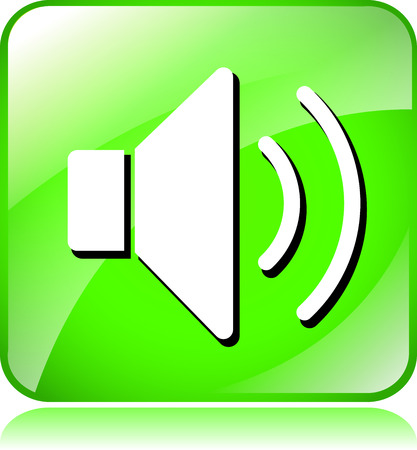 illustration of green sound icon on white backgroundのイラスト素材