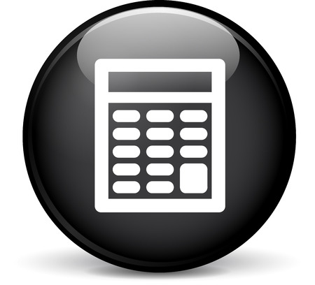 Illustration of calculator modern design black sphere iconのイラスト素材