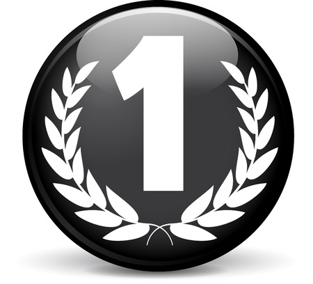 Illustration of first modern design black sphere iconのイラスト素材