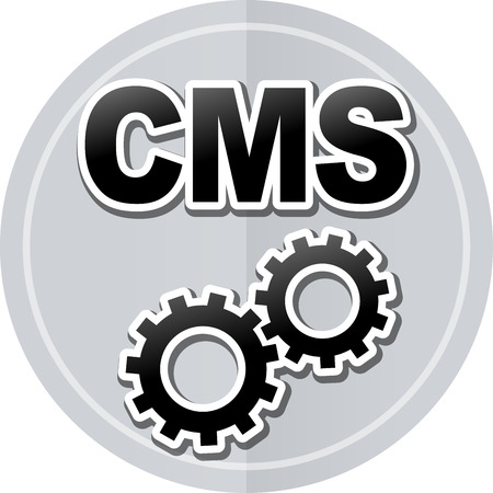 Illustration of cms sticker icon simple designのイラスト素材