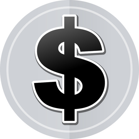 Illustration of dollar sticker icon simple designのイラスト素材