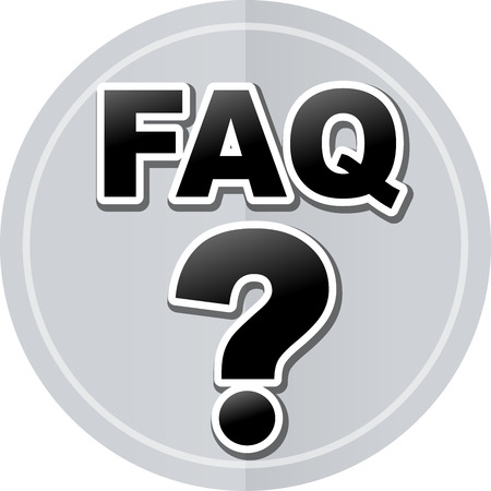 Illustration of faq sticker icon simple designのイラスト素材