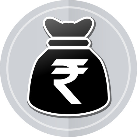 Illustration of rupees bag sticker icon simple designのイラスト素材