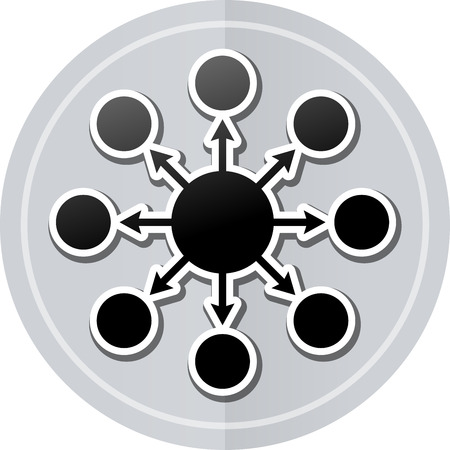 Illustration of seo sticker icon simple designのイラスト素材