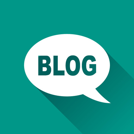 illustration of blog flat design icon isolatedのイラスト素材
