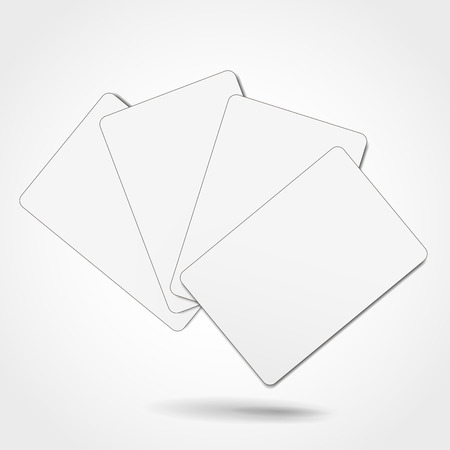 Illustration of blank playing cards on white backgroundのイラスト素材