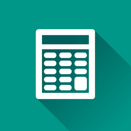 Illustration of calculator design icon with shadowのイラスト素材