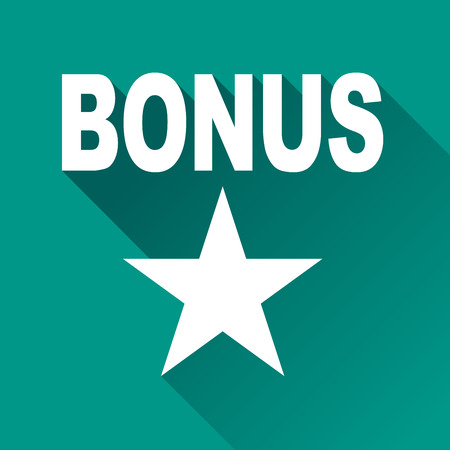 Illustration of bonus design icon with shadowのイラスト素材