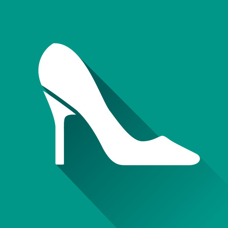 Illustration of high heel icon design with shadowのイラスト素材