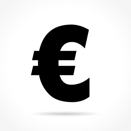 Illustration of euro icon on white backgroundのイラスト素材