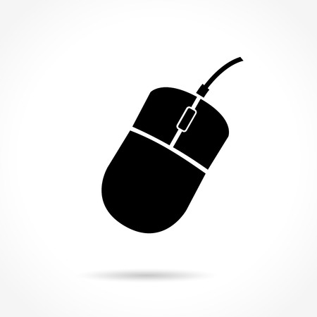 Illustration of computer mouse icon on white backgroundのイラスト素材