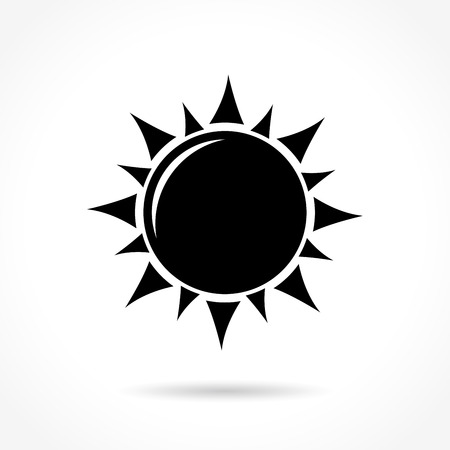 Illustration of sun icon on white backgroundのイラスト素材