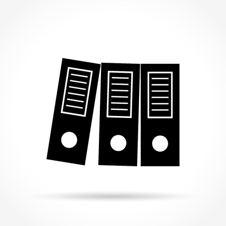 Illustration of binder icon on white backgroundのイラスト素材