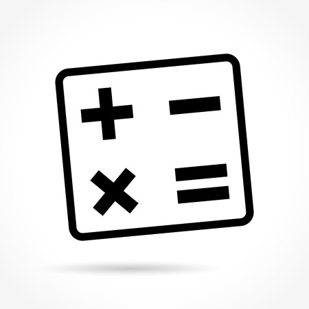 Illustration of mathematics icon on white backgroundのイラスト素材