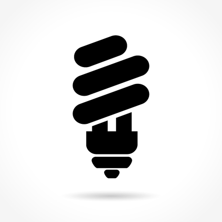 Illustration of light bulb icon on white backgroundのイラスト素材