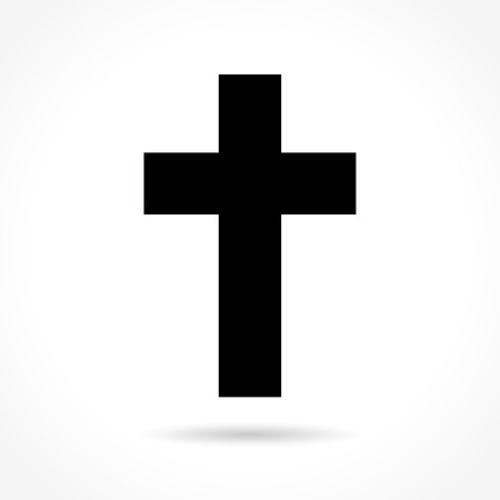 Illustration of cross icon on white backgroundのイラスト素材