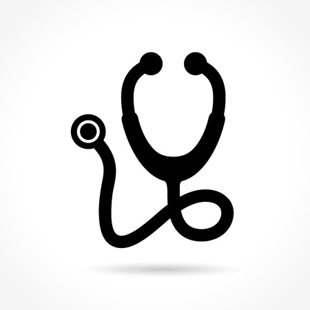 Illustration of stethoscope icon on white backgroundのイラスト素材
