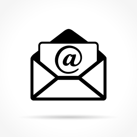 Illustration of mail envelope icon on white backgroundのイラスト素材