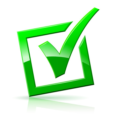 check mark box icon on white backgroundのイラスト素材