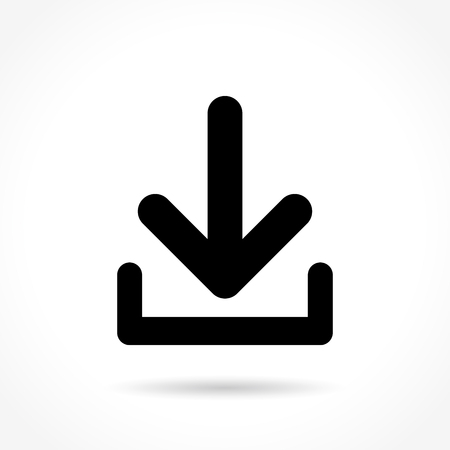 Illustration of download icon on white backgroundのイラスト素材