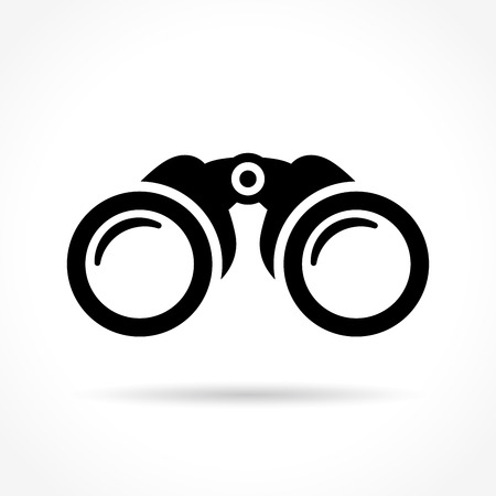 Illustration of binoculars icon on white backgroundのイラスト素材