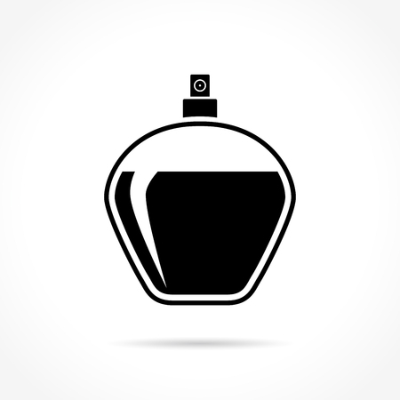 Illustration of perfume bottle icon on white backgroundのイラスト素材