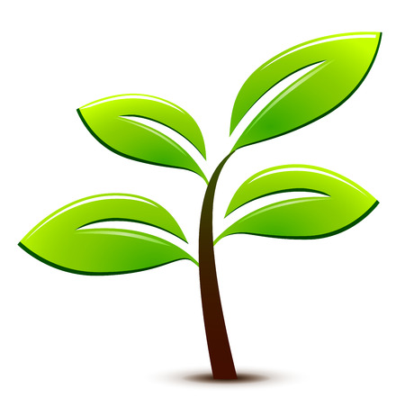 Illustration of leaves design on white backgroundのイラスト素材