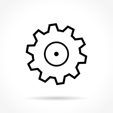 Illustration of wheel thin line icon designのイラスト素材
