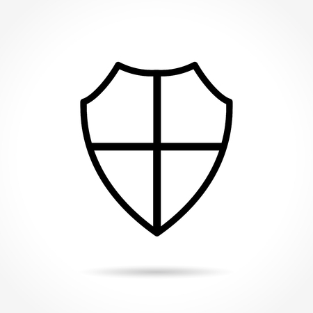 Illustration of shield thin line icon designのイラスト素材