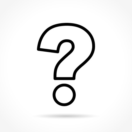 Illustration of question mark thin line icon designのイラスト素材