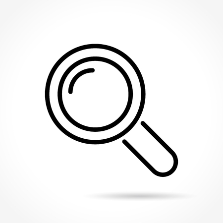 Illustration of magnifying thin line icon designのイラスト素材