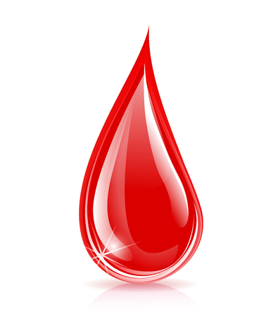 Illustration of blood drop on white backgroundのイラスト素材