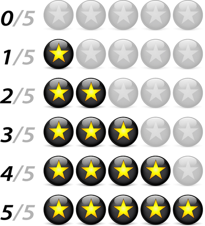 Illustration of rating stars iconsのイラスト素材